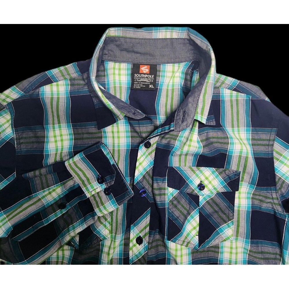 MENS SOUTHPOLE BUTTON DOWN SHIRT SIZE XL